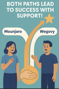 Mounjaro and Wegovy - both paths leads to success with support!